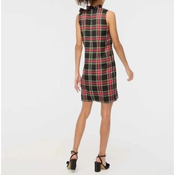 J. Crew Factory Stewart Tartan Plaid Sleeveless Dress with Bow Size 6 - Picture 2 of 10